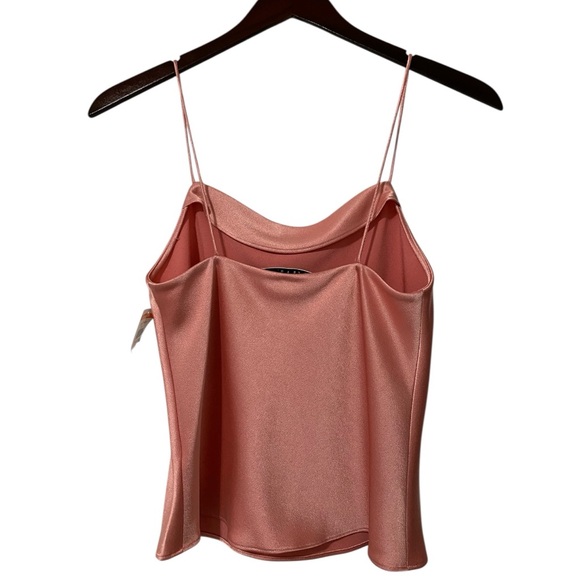 NWT Alice + Olivia Harmon Draped Satin Camisole Cami Tank Top Rose Pink Size XS - Picture 8 of 10